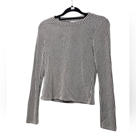Round Neck Striped Long Sleeve Top - Picture 1 of 1